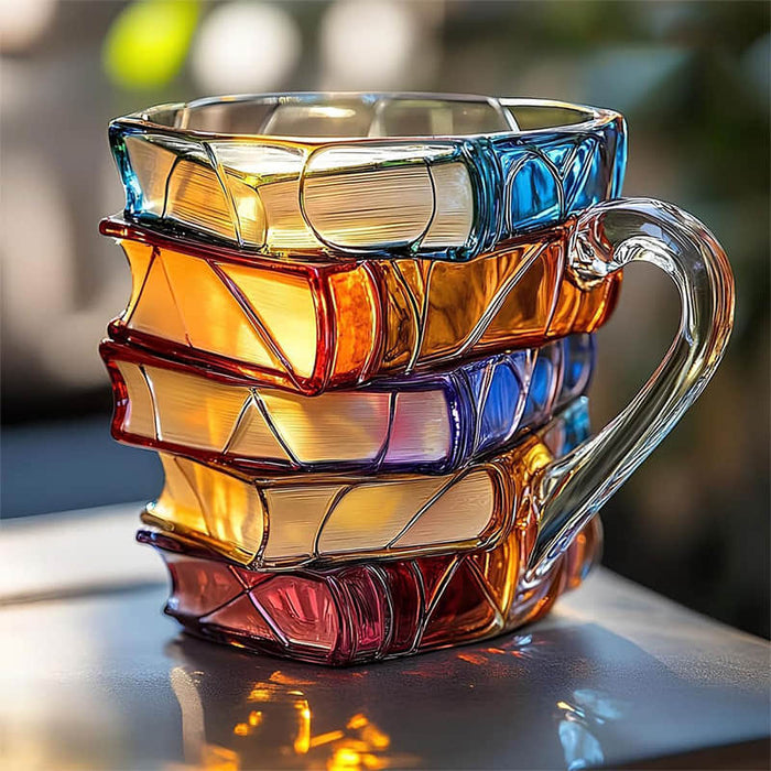 Taza Única Artesanal 3D Felicidad para Aficionados a la Lectura