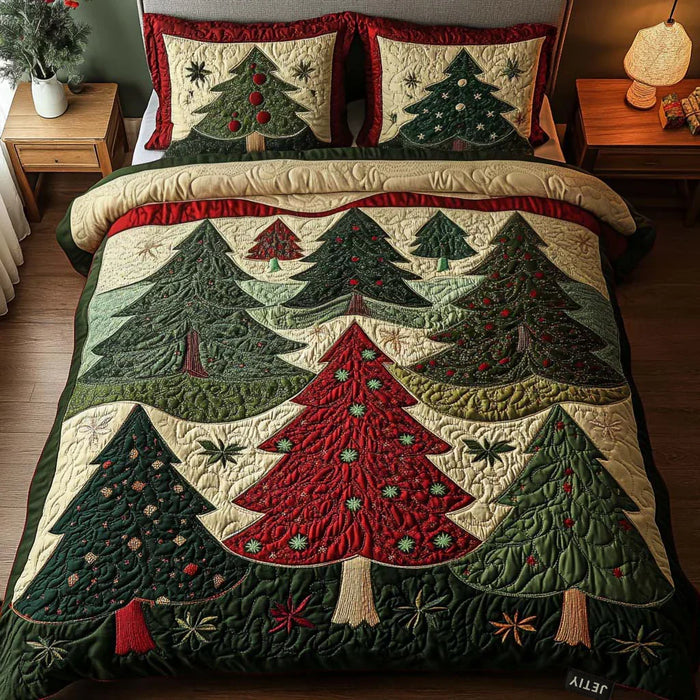 Conjunto de ropa de cama acolchada de 3 piezas - Bosque de la alegría