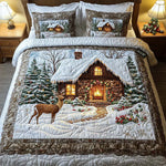 Conjunto de ropa de cama acolchada de 3 piezas - Cabaña acogedora