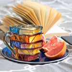 Taza Única Hecha a Mano en 3D para los Amantes de la Lectura