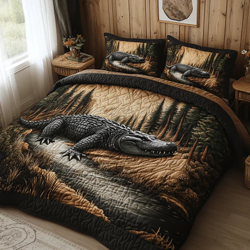 Conjunto de ropa de cama acolchada de 3 piezas - Animales del Bosque