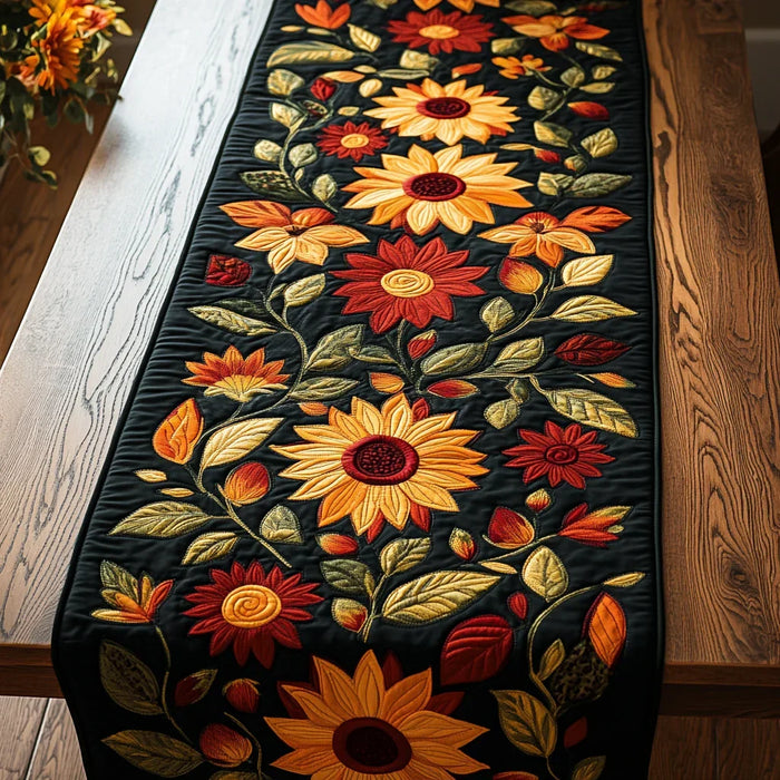 Camino de mesa acolchado - Girasol de Otoño