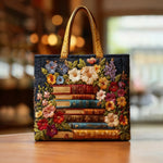 Handmade Bag - Floral and Books Print