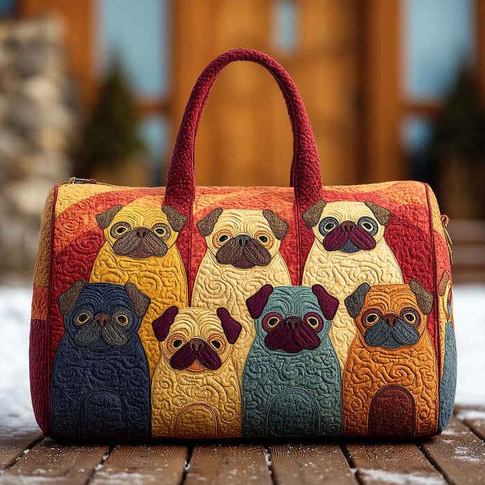 Chonkster Pug Quilted Travel Bag