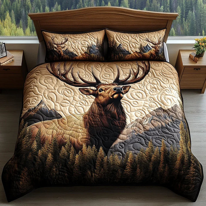 Conjunto de ropa de cama acolchada de 3 piezas - Animales del Bosque
