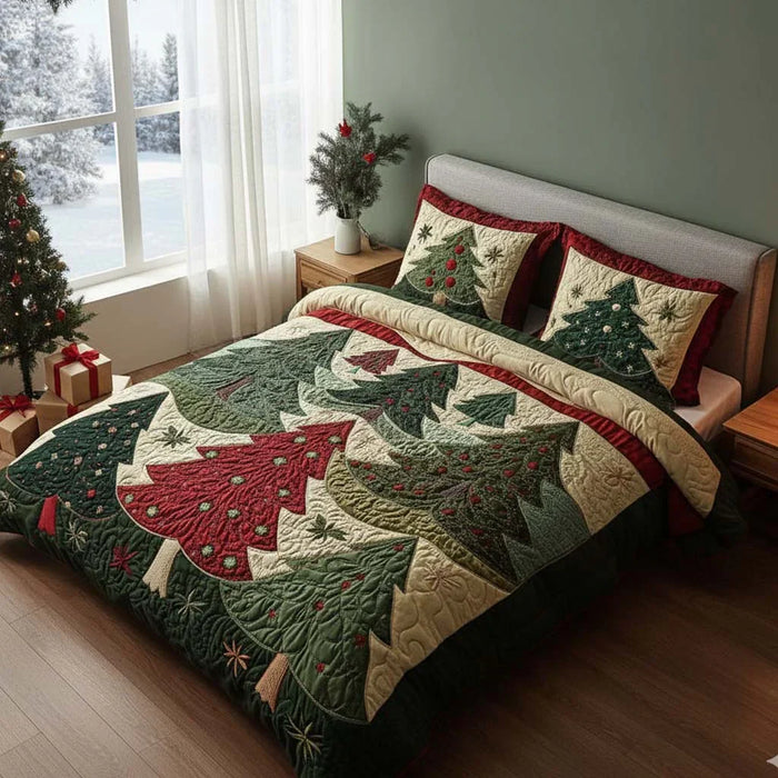 Conjunto de ropa de cama acolchada de 3 piezas - Bosque de la alegría