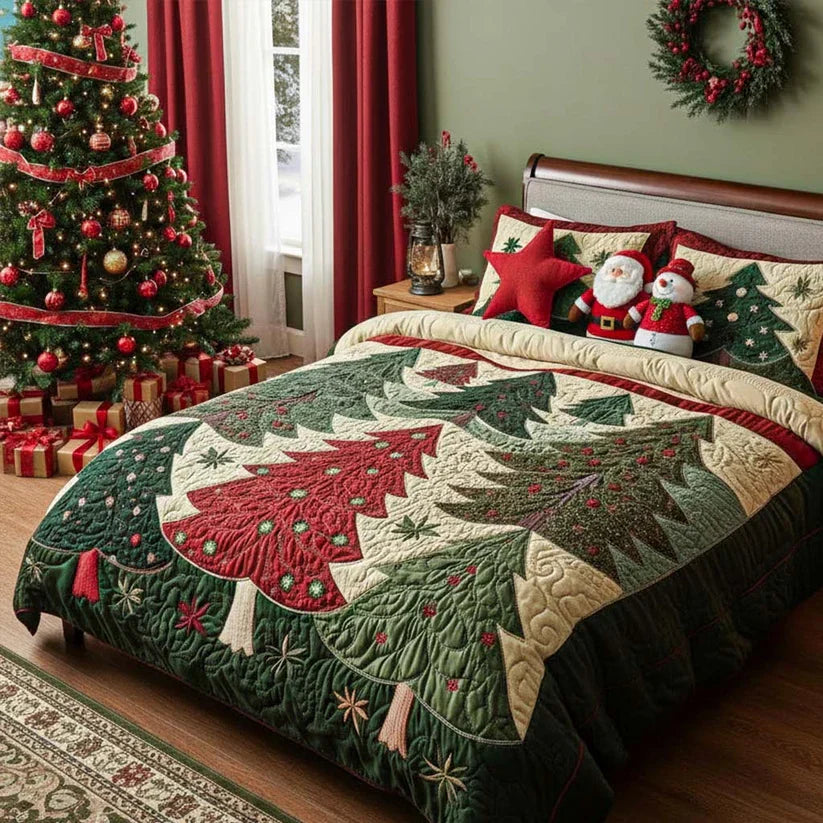 Conjunto de ropa de cama acolchada de 3 piezas - Bosque de la alegría