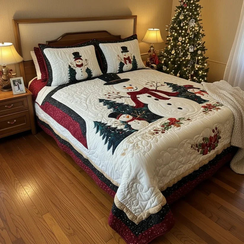 Conjunto de ropa de cama acolchada de 3 piezas - Amigos Helados