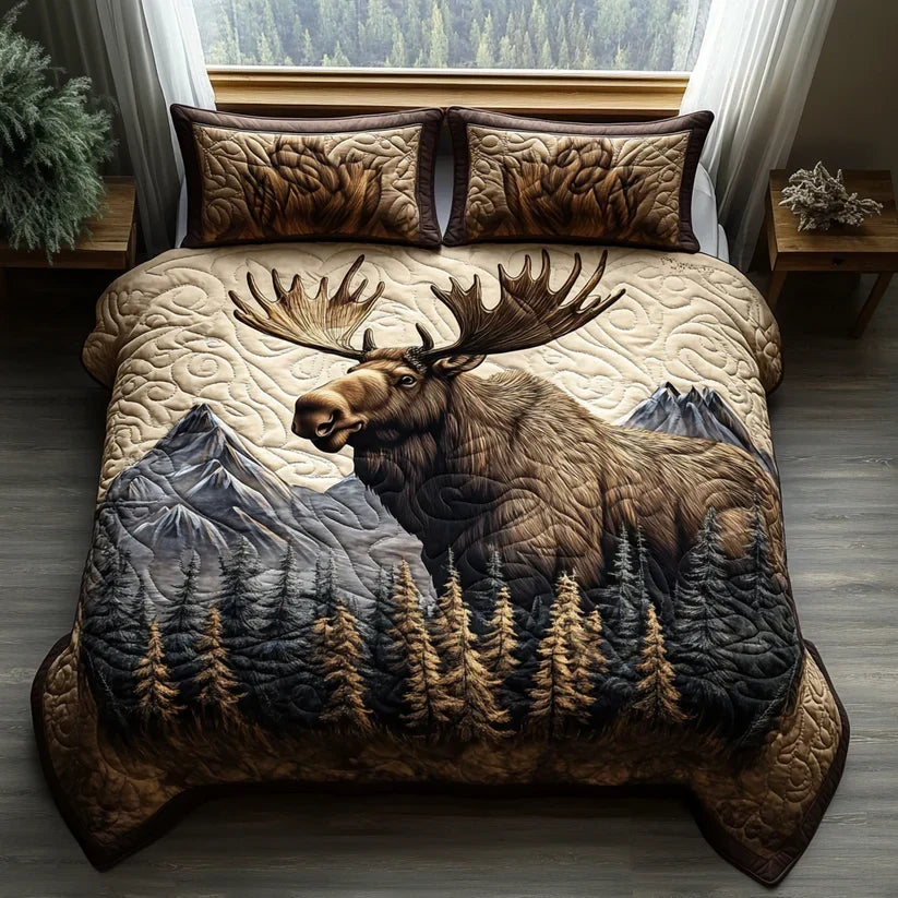 Conjunto de ropa de cama acolchada de 3 piezas - Animales del Bosque