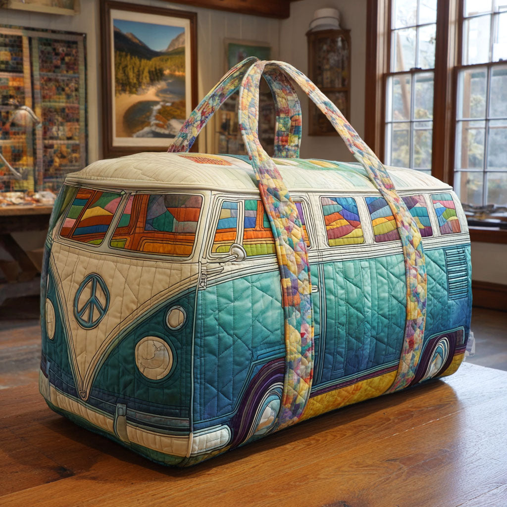 Retro Motion Quilted Travel Bag