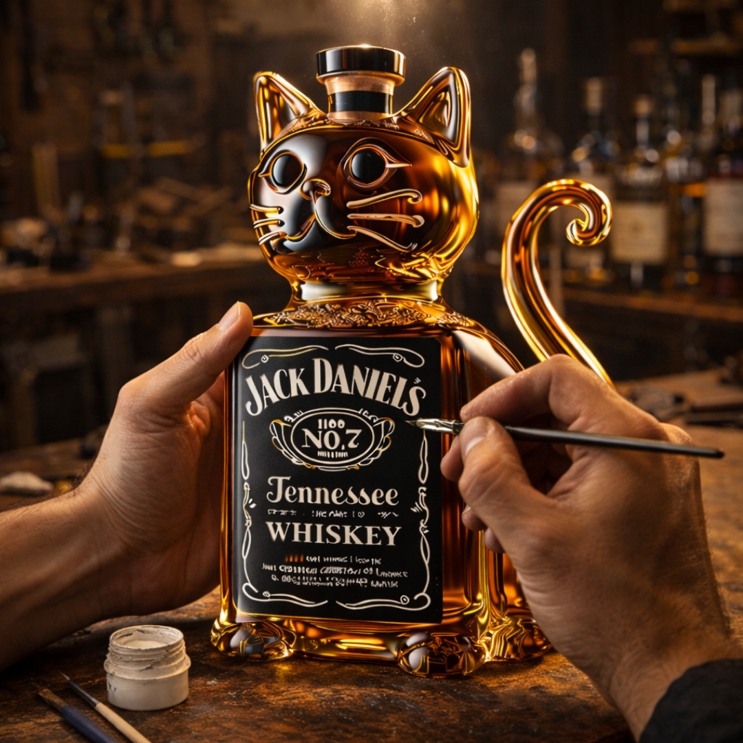 Botella de whisky - Edición Gato