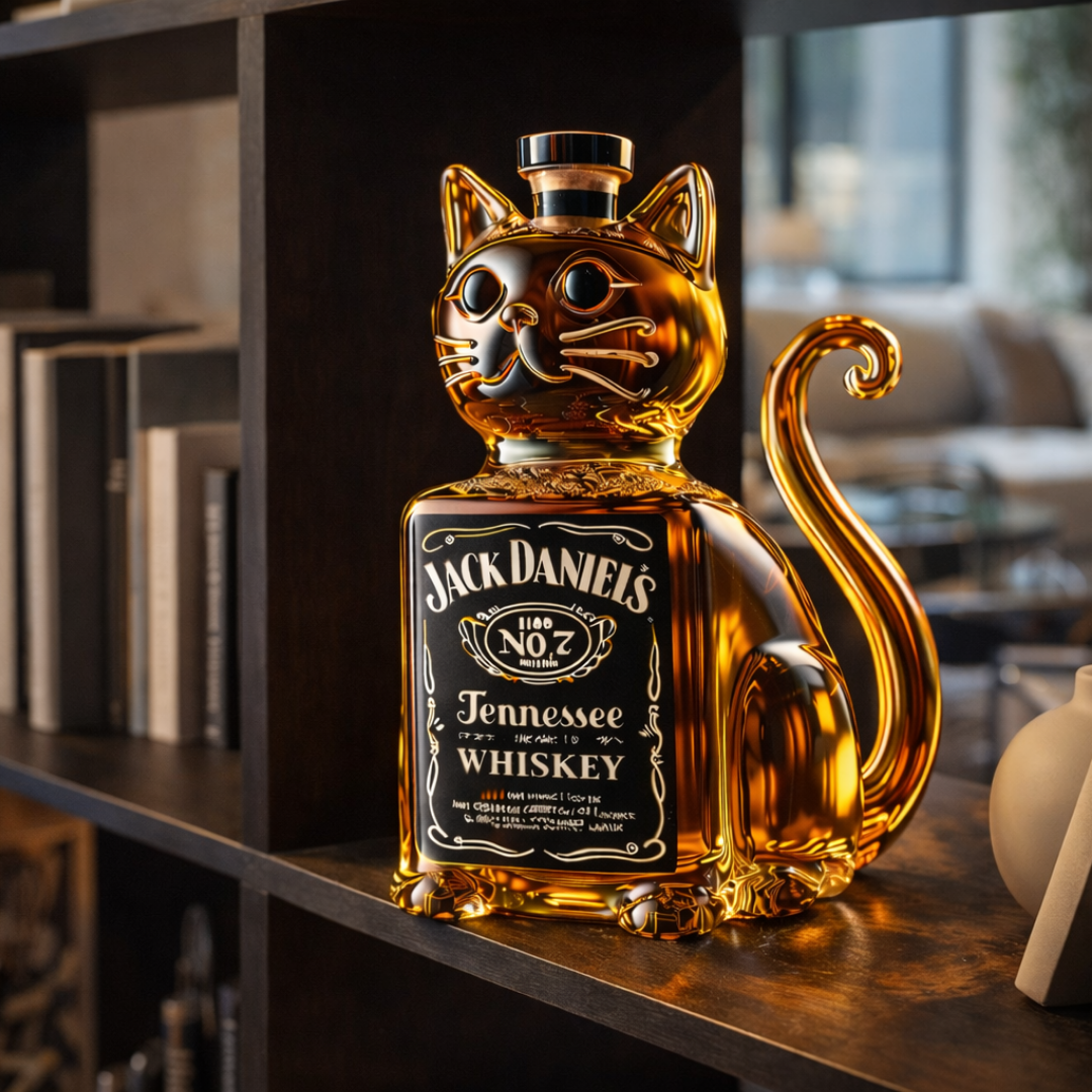 Botella de whisky - Edición Gato