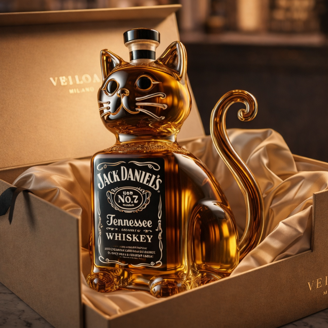 Botella de whisky - Edición Gato