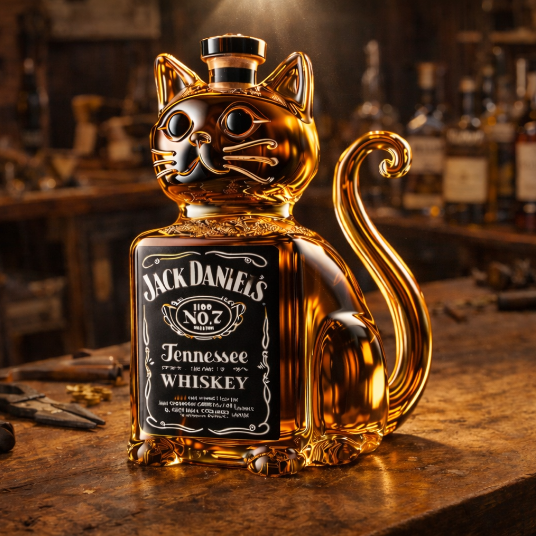 Botella de whisky - Edición Gato