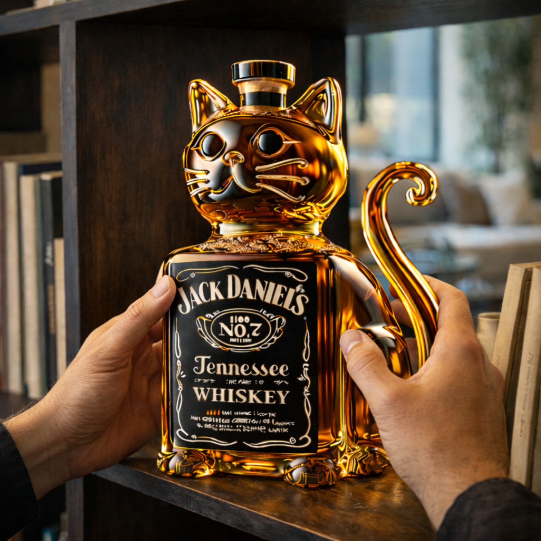 Botella de whisky - Edición Gato