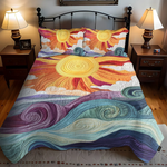 Conjunto de ropa de cama acolchada de 3 piezas - El Encanto Rayo de Sol
