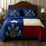 Conjunto de ropa de cama acolchada de 3 piezas - Orgullo de Texas