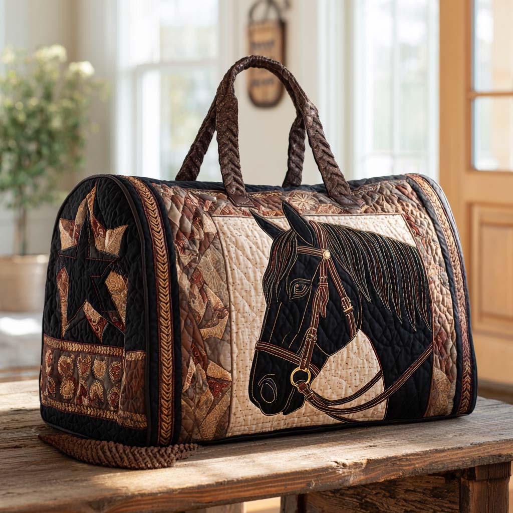 Bolso de lona acolchado Western Star Horse