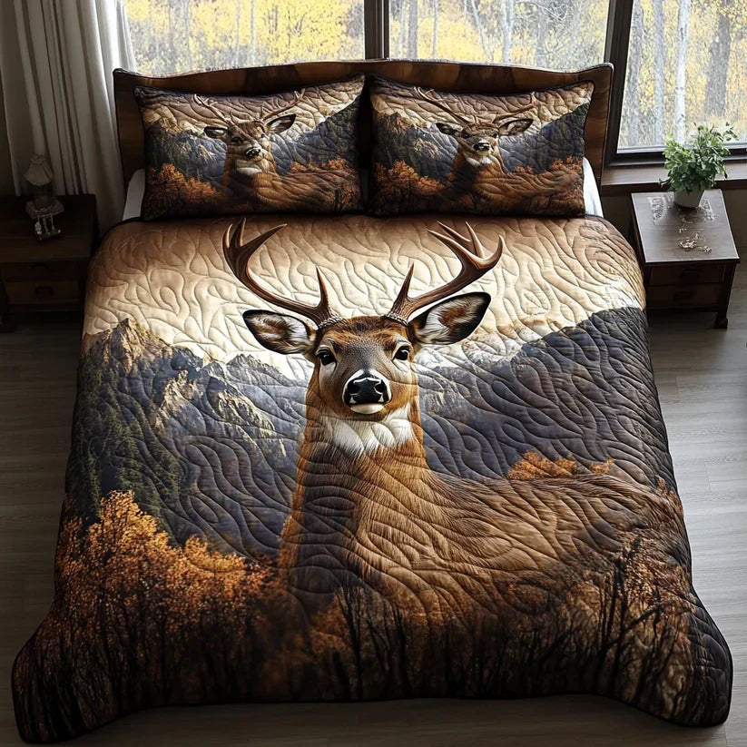 Conjunto de ropa de cama acolchada de 3 piezas - Animales del Bosque