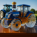 Botella de whisky clásica en forma de tractor New Holland T7