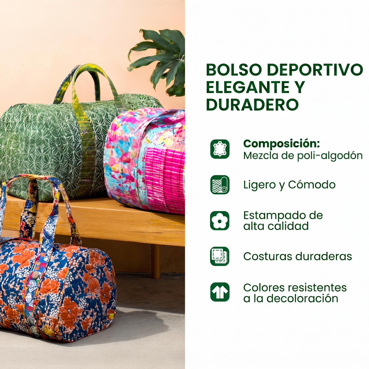 Warm Smile Quilted Travel Bag